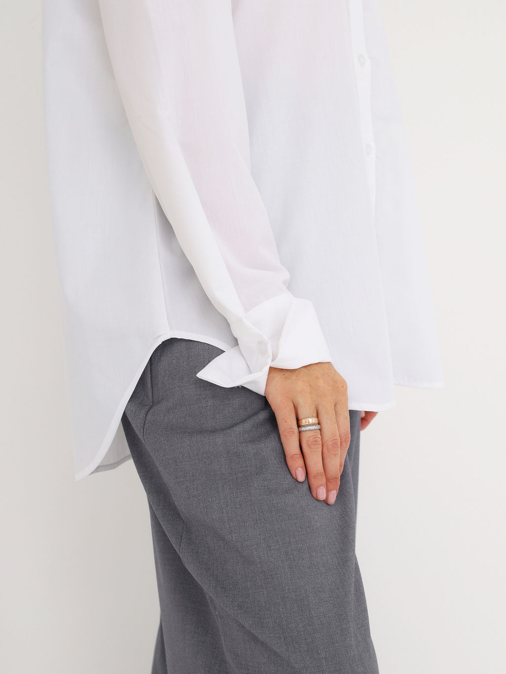 Рубашка классическая, белая - Inzibe фото 4