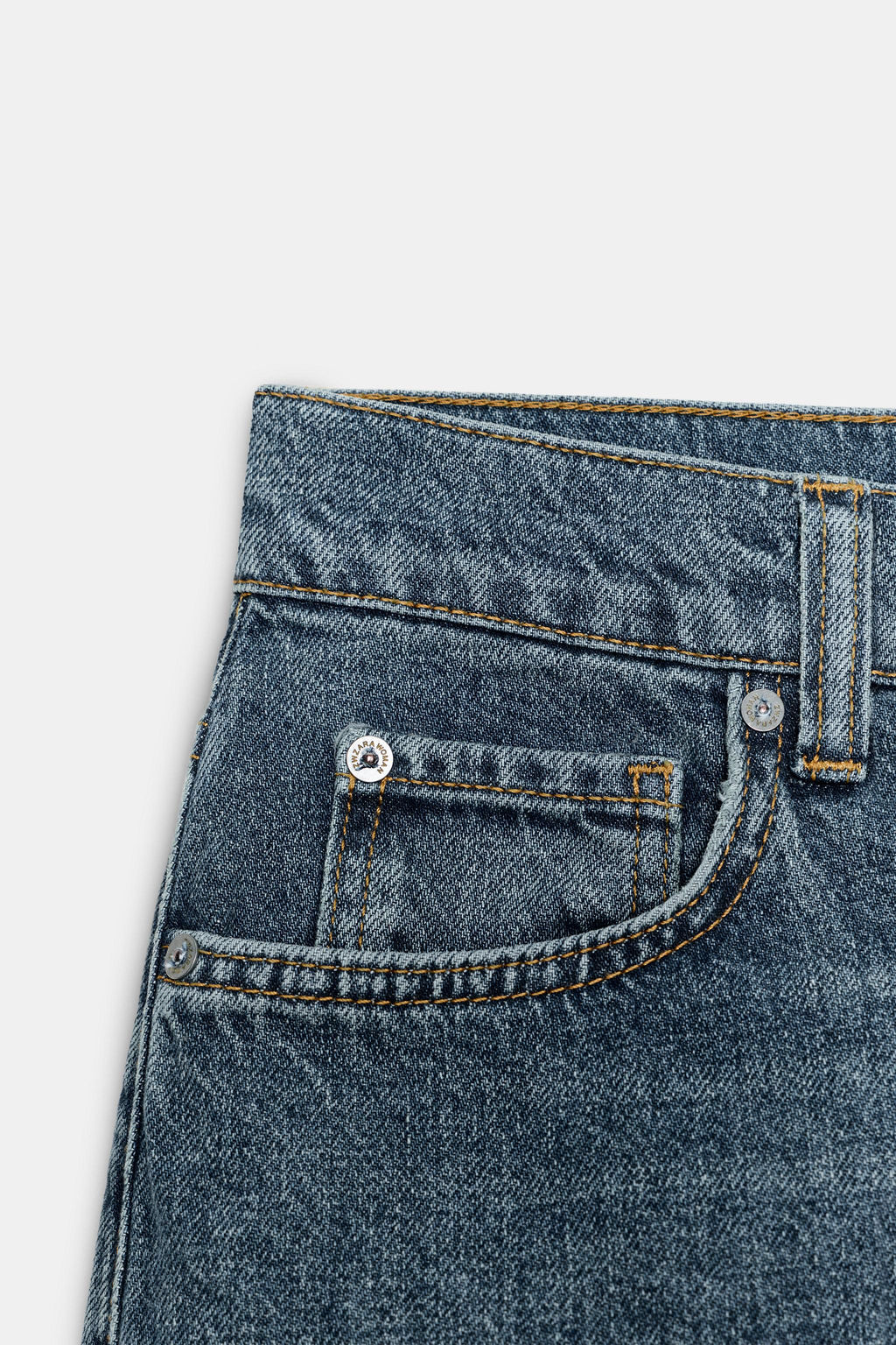 ZW COLLECTION DENIM SKIRT WITH SLIT - Zara фото 9