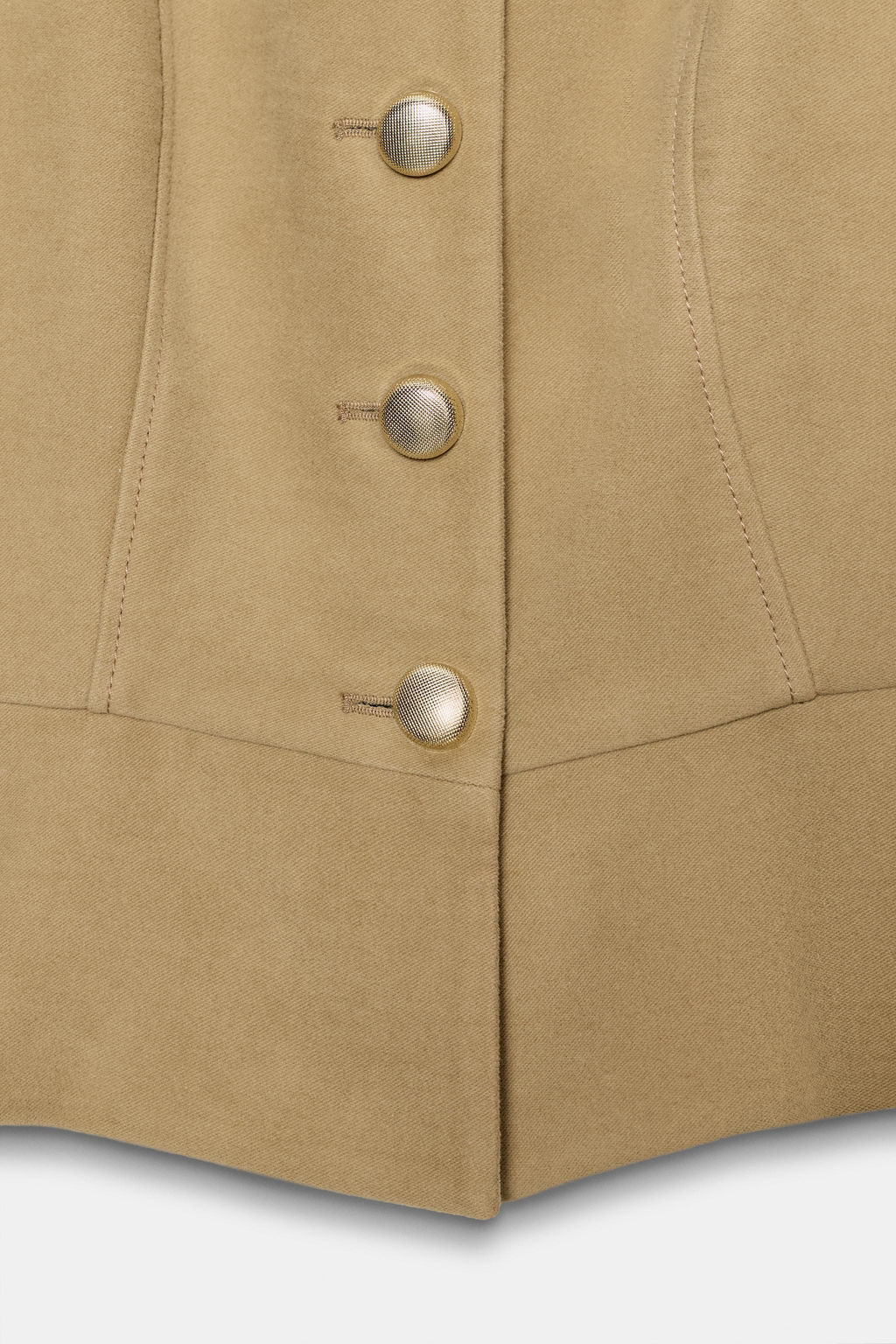 FAUX SUEDE PADDED SHOULDER BLAZER - Zara фото 9