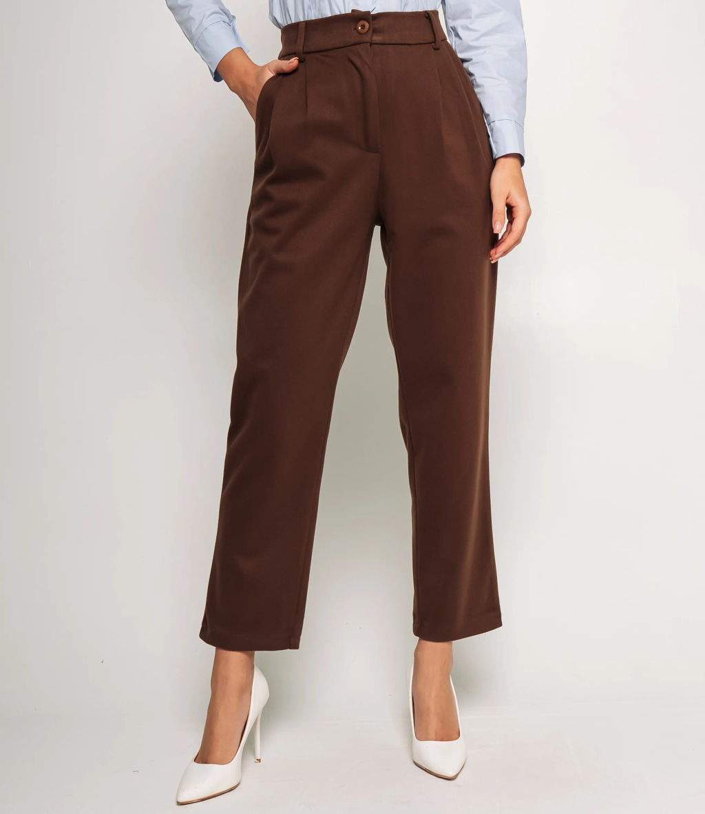 Брюки #ОКТ165004, тёмно-коричневый