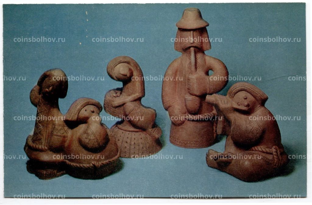 Открытка Н.И. Пушкарь скульптурная композиция Белорусы полещуки