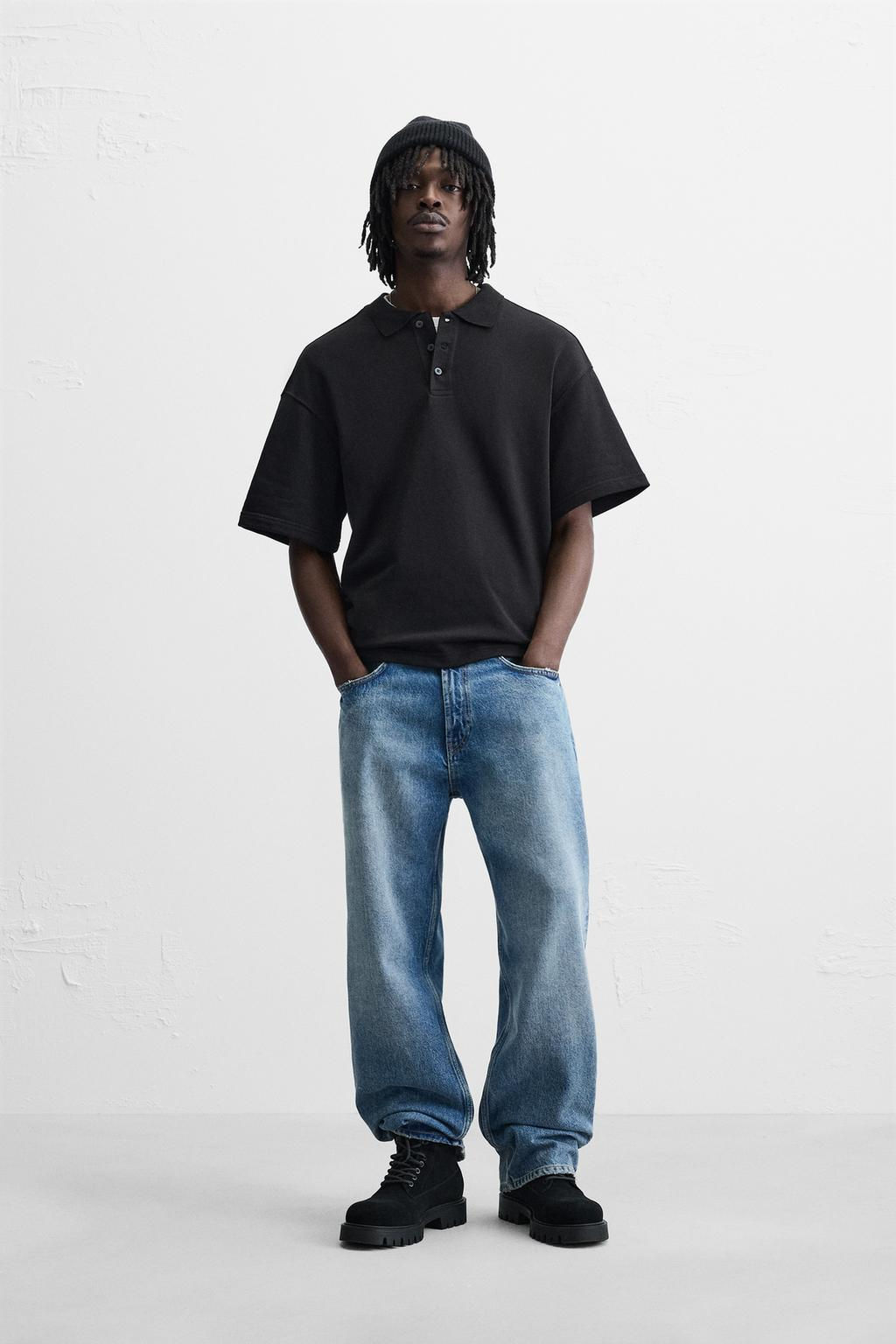 RELAXED FIT POLO SHIRT - Zara фото 17