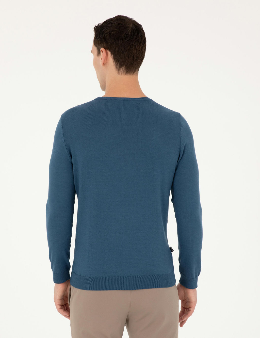 Kobalt Slim Fit Bisiklet Yaka Basic Triko Kazak - Pierre cardin фото 5