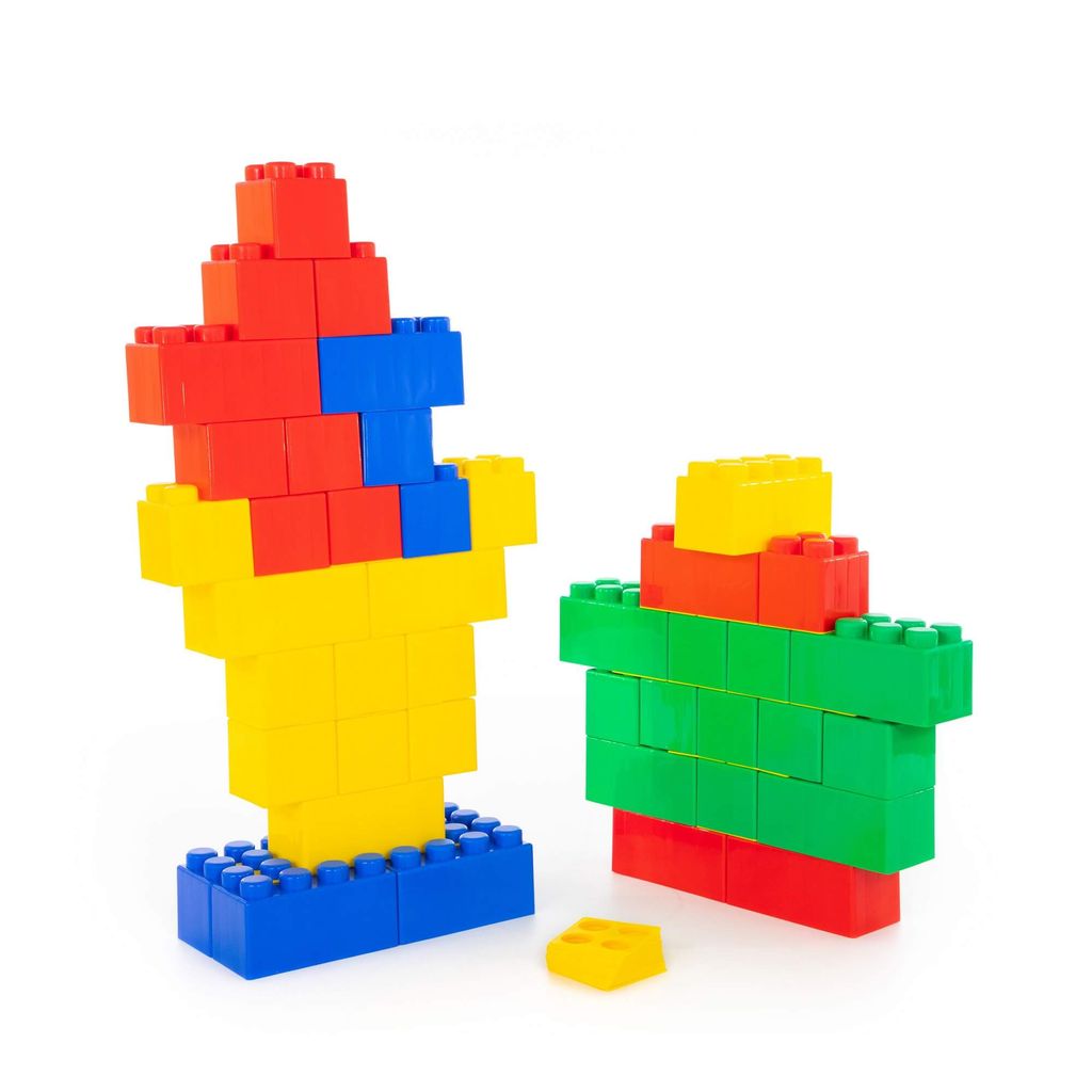 Конструктор строительный XXL, 45 элементов + соединитель (45 элементов) - Полесье фото 6