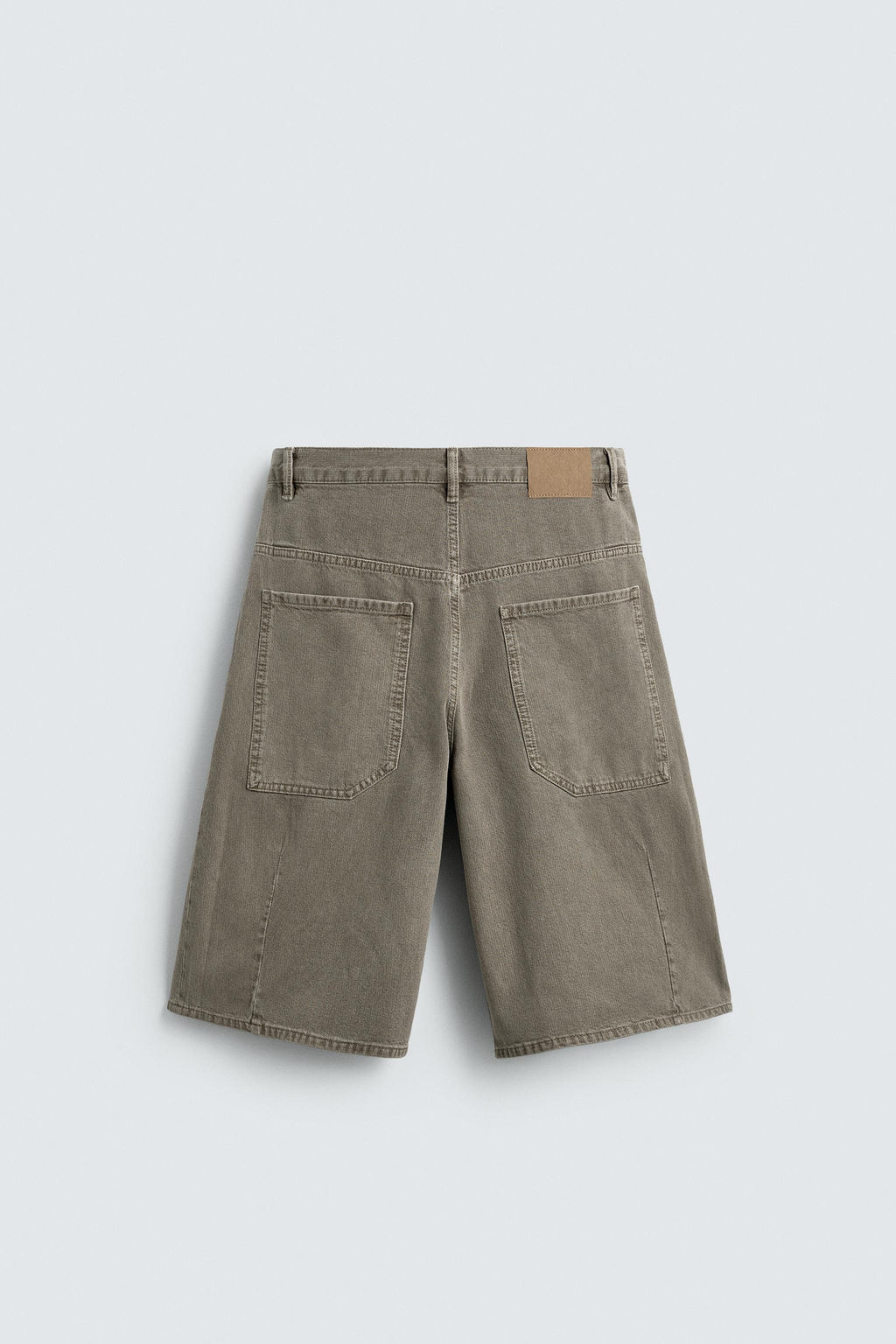 BERMUDA DENIM BALLOON FIT ESTRUCTURA / Khaki