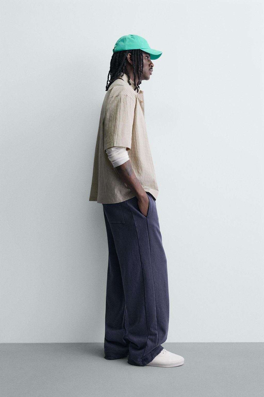 CAMISA CUADROS TEXTOS ESTAMPADOS / Tostado - Zara фото 4