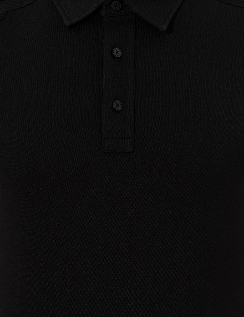 Siyah Slim Fit Dynamic Bask_l_ Polo Yaka Ti__rt