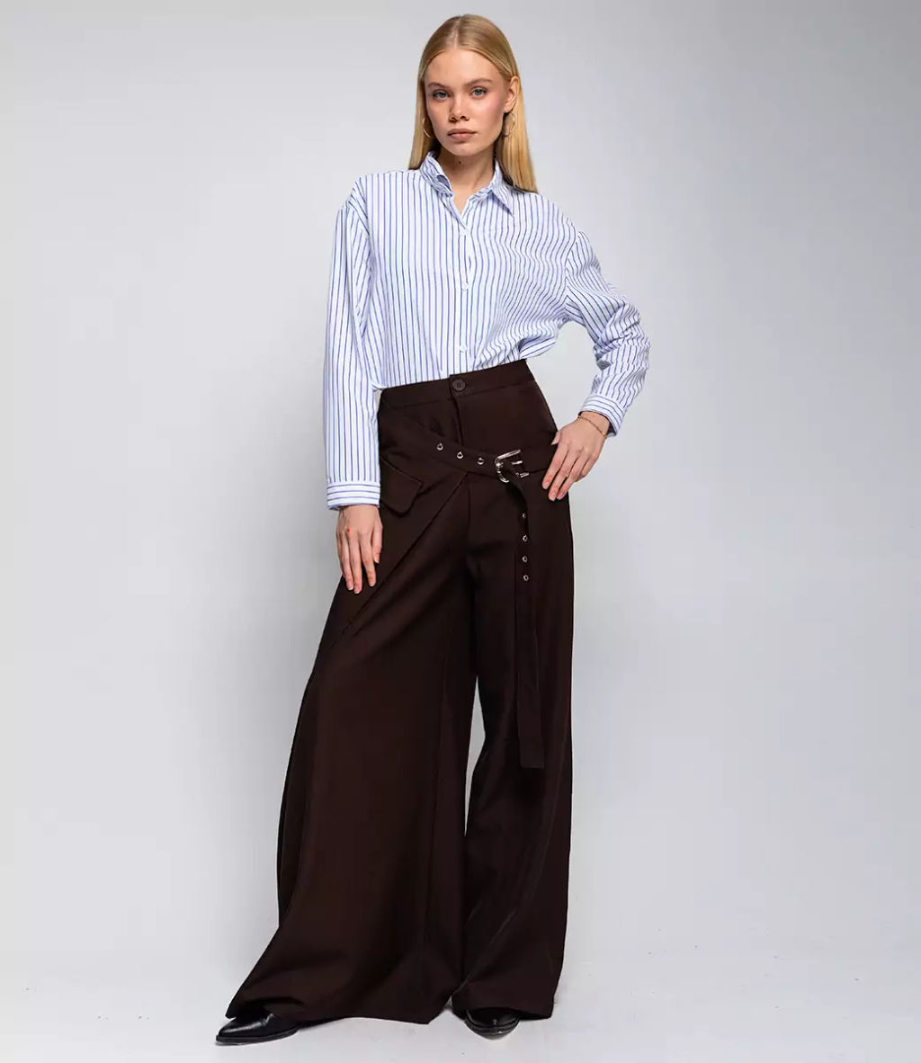 Брюки #КТ0224, шоколадный - Dommod фото 4