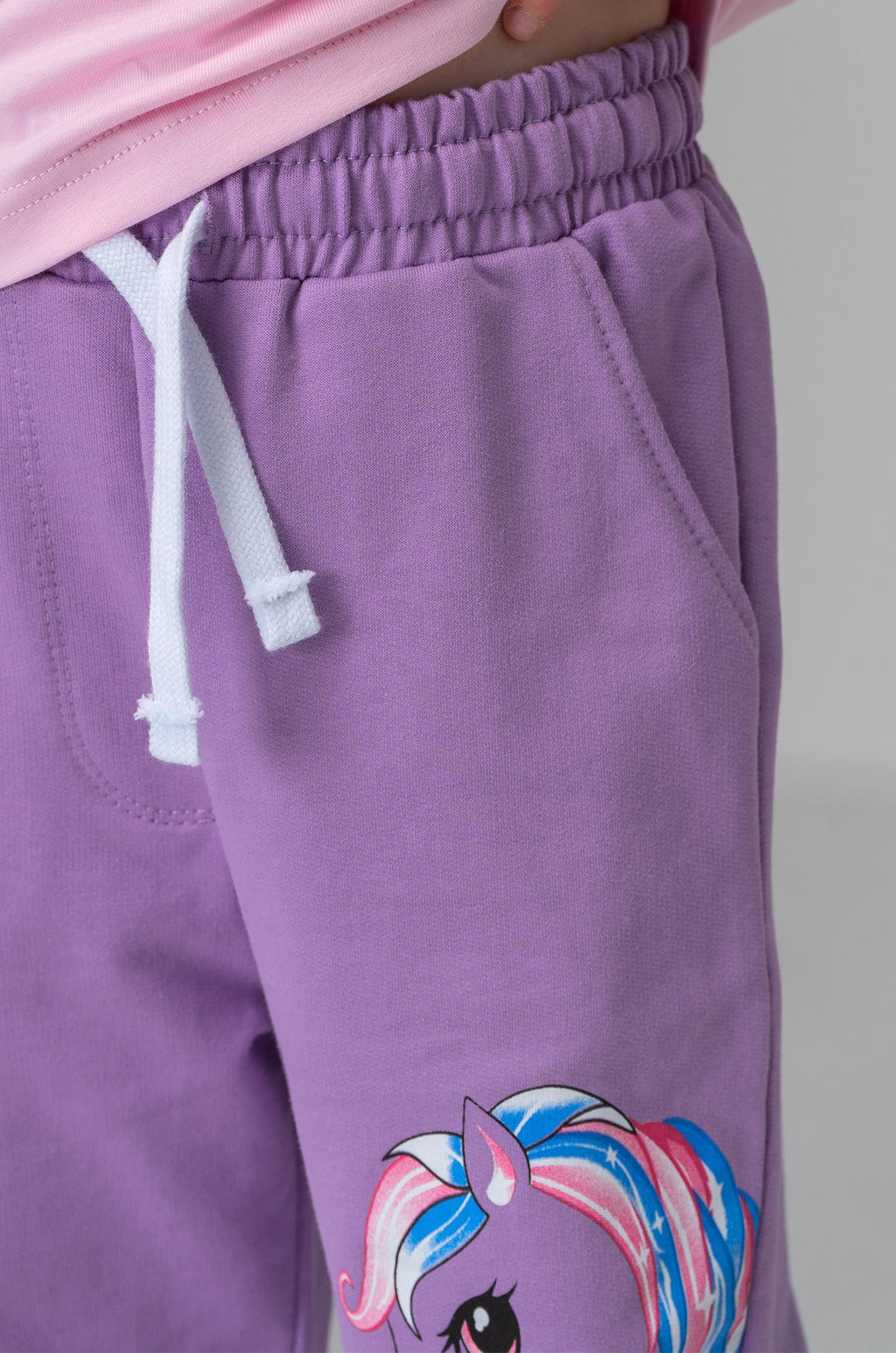 Брюки для девочки из футера двухнитки Bonito  фото 3