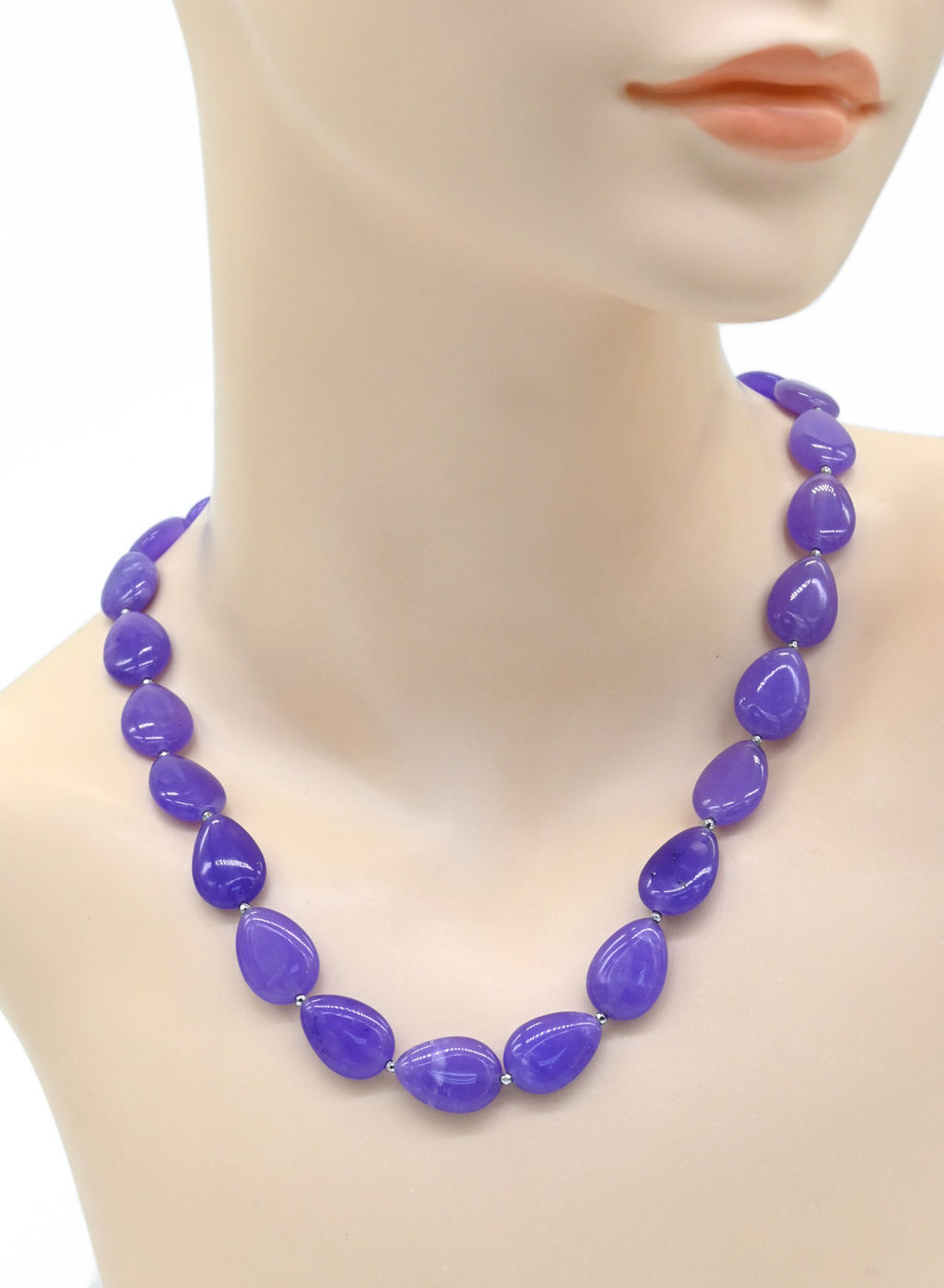 Бусы из кварца тонированного капля 12*18мм цв.зеленый, 49см - Радуга камня фото 2