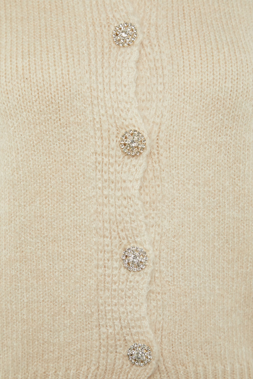 Tas Yumusak Dokulu Mucevher Dugmeli Ceket Gorunumlu Triko H?rka TWOAW21HI0034