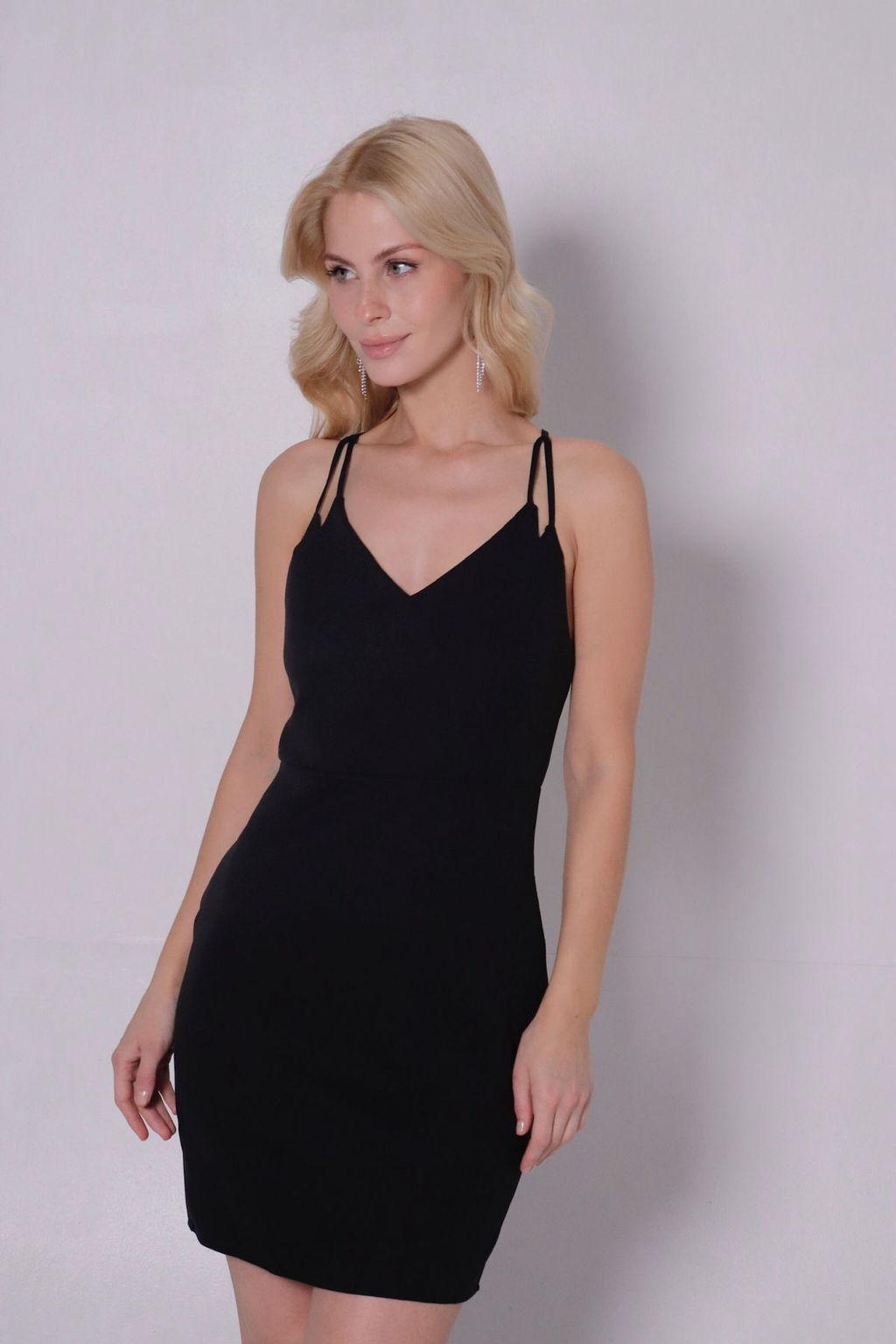 Платье чёрное на тонких бретелях - Martichelli фото 9