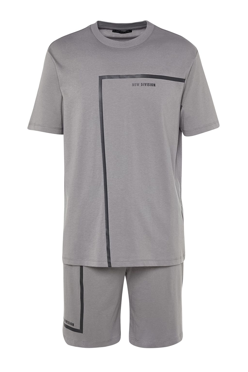 TRENDYOL MAN Siyah Regular Fit Bisiklet Yaka Bask?l? Sortlu Pijama Tak?m? TMNSS23PT00017 - Trendyolmilla фото 8