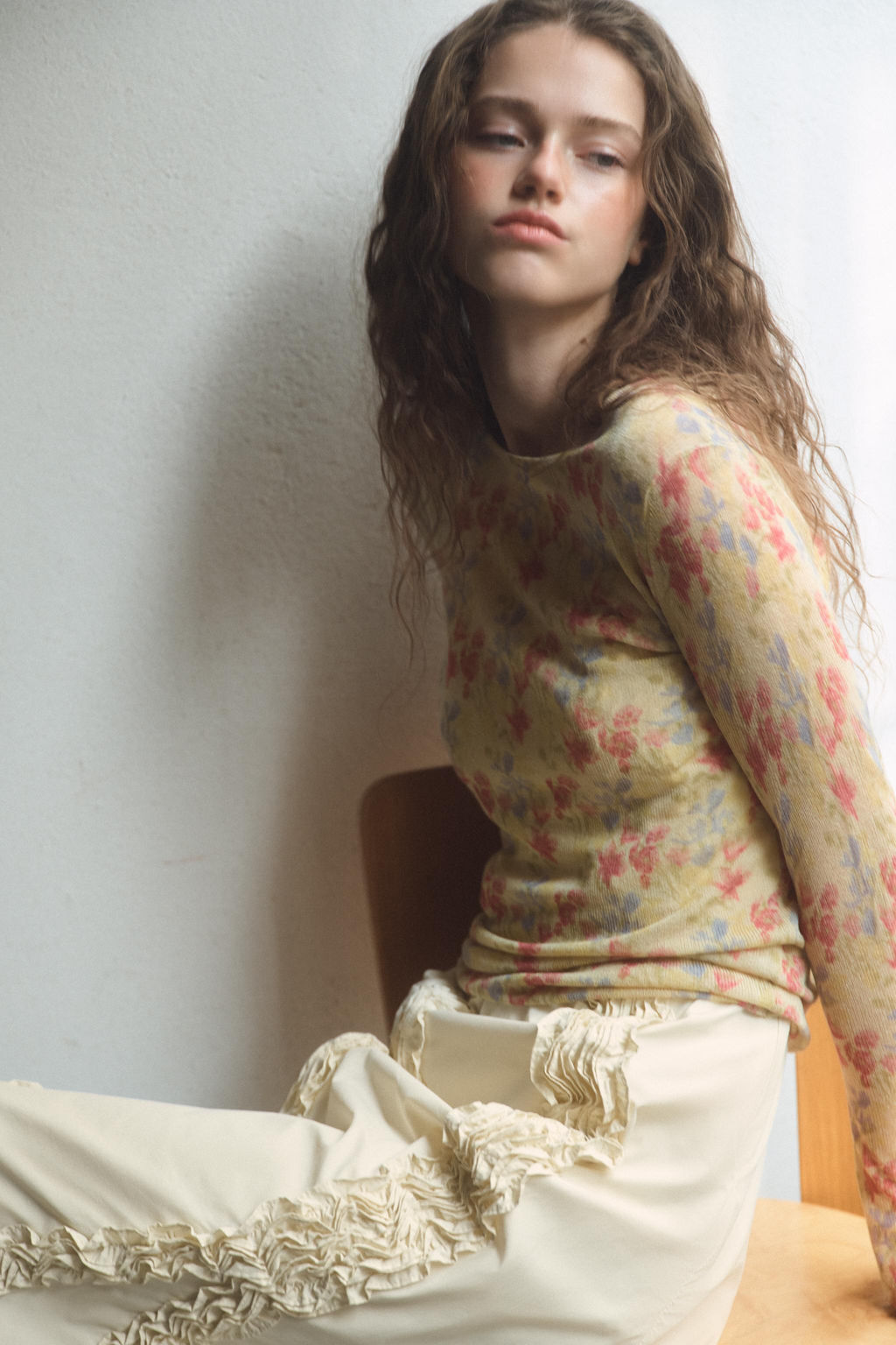 TOP PUNTO ESTAMPADO FLORAL / Multicolor - Zara фото 4