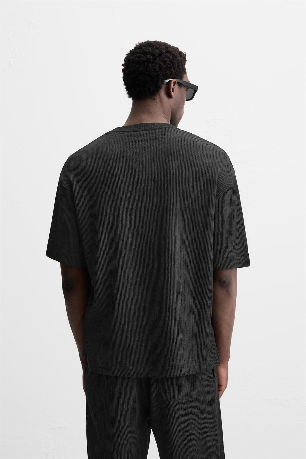 TEXTURED JACQUARD T-SHIRT - Zara фото 3