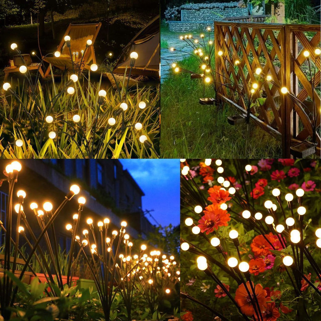 Самый красивый садовый светильник который только можно было придумать , 10 ламп на солнечной батарее ,шарики
