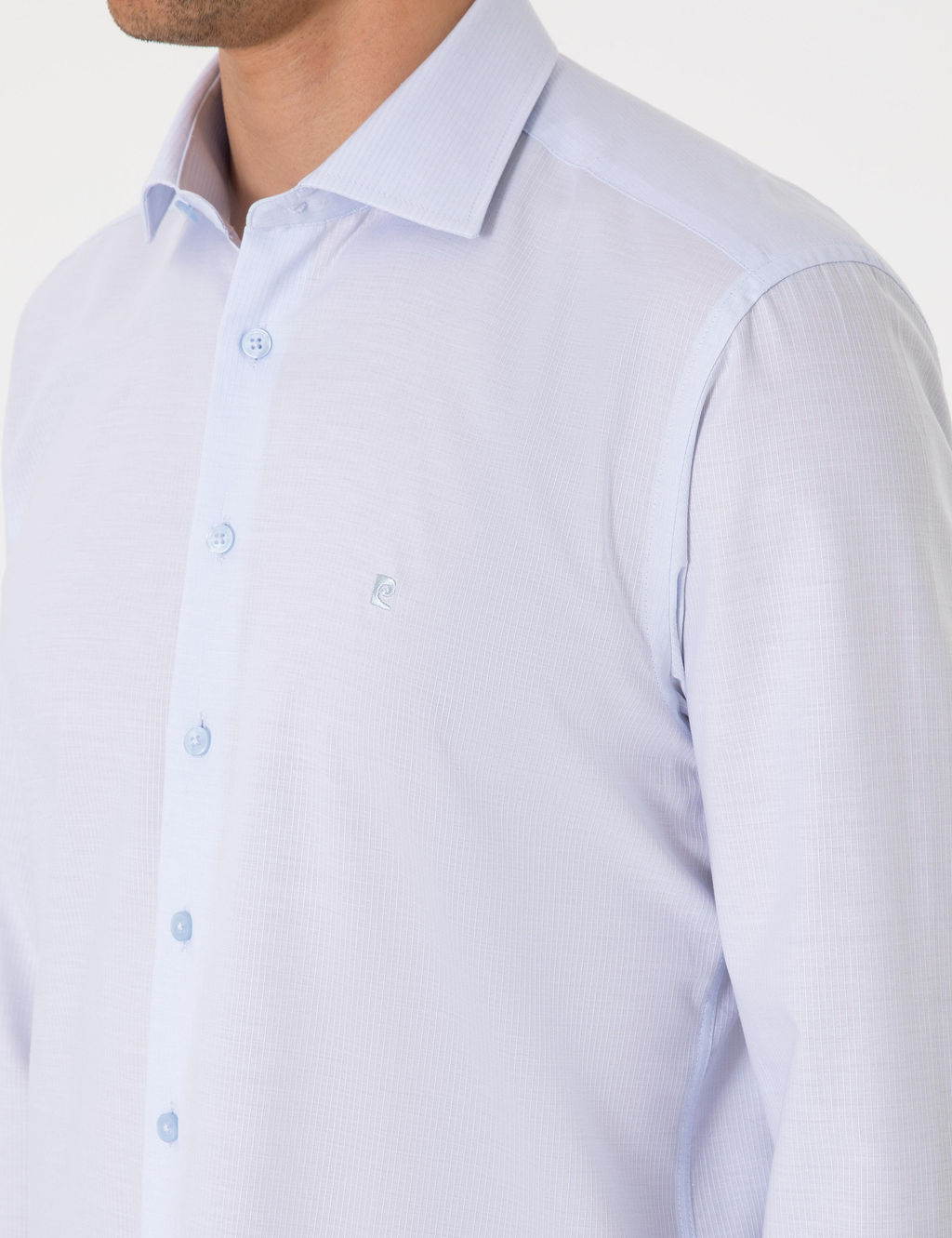 A__k Mavi Slim Fit Uzun Kollu G_mlek - Pierre cardin фото 7