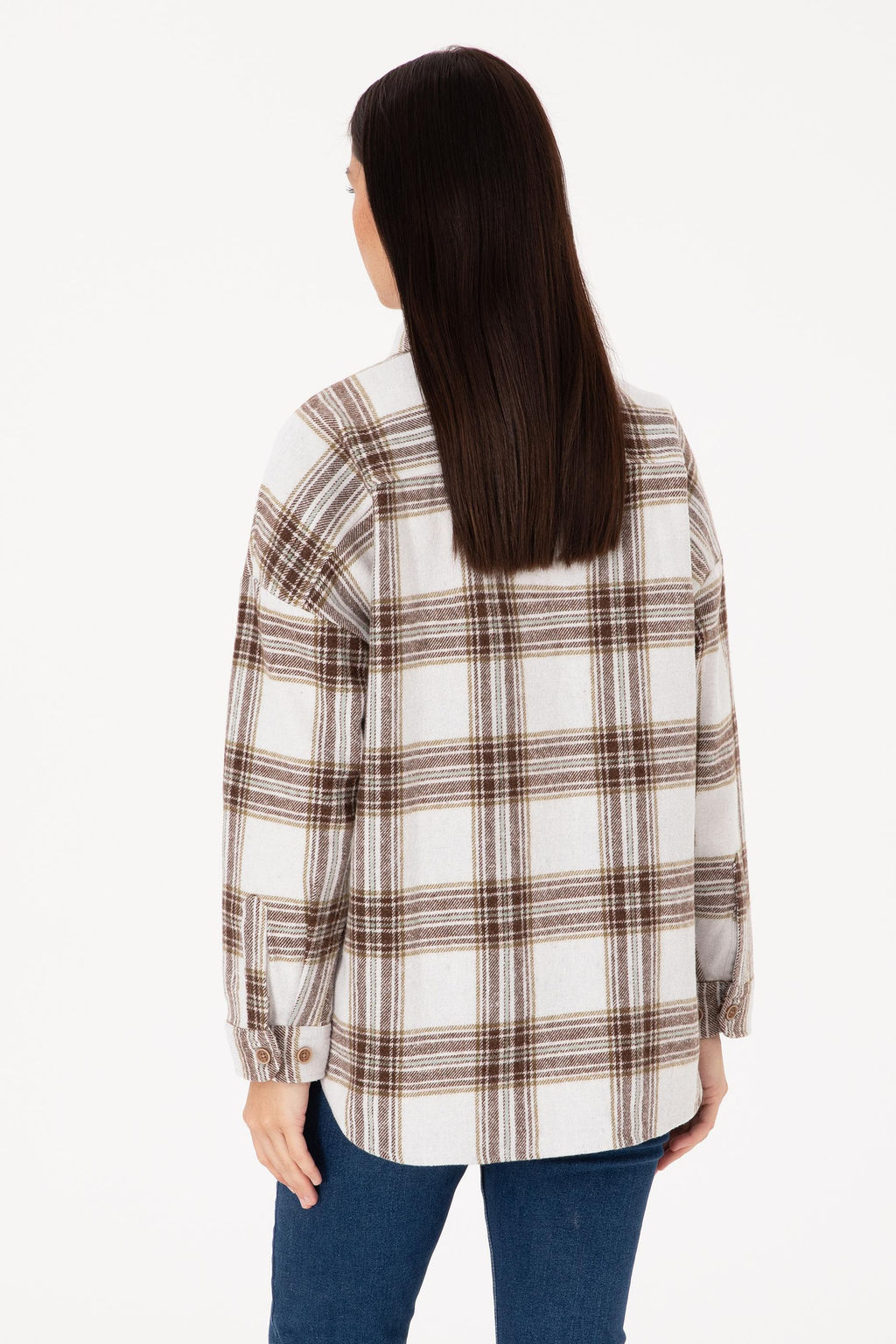 Kad_n Krem Uzun Kollu Oduncu G_mlek - U.s. polo assn фото 5