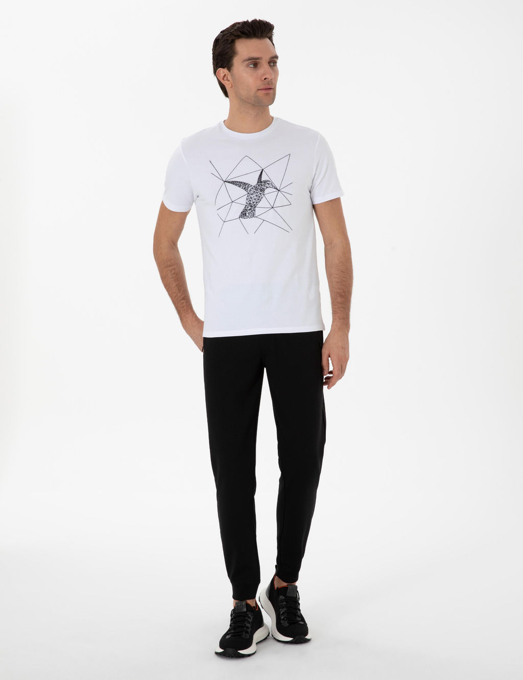 Siyah Regular Fit Pa_as_ Lastikli E_ofman Alt_