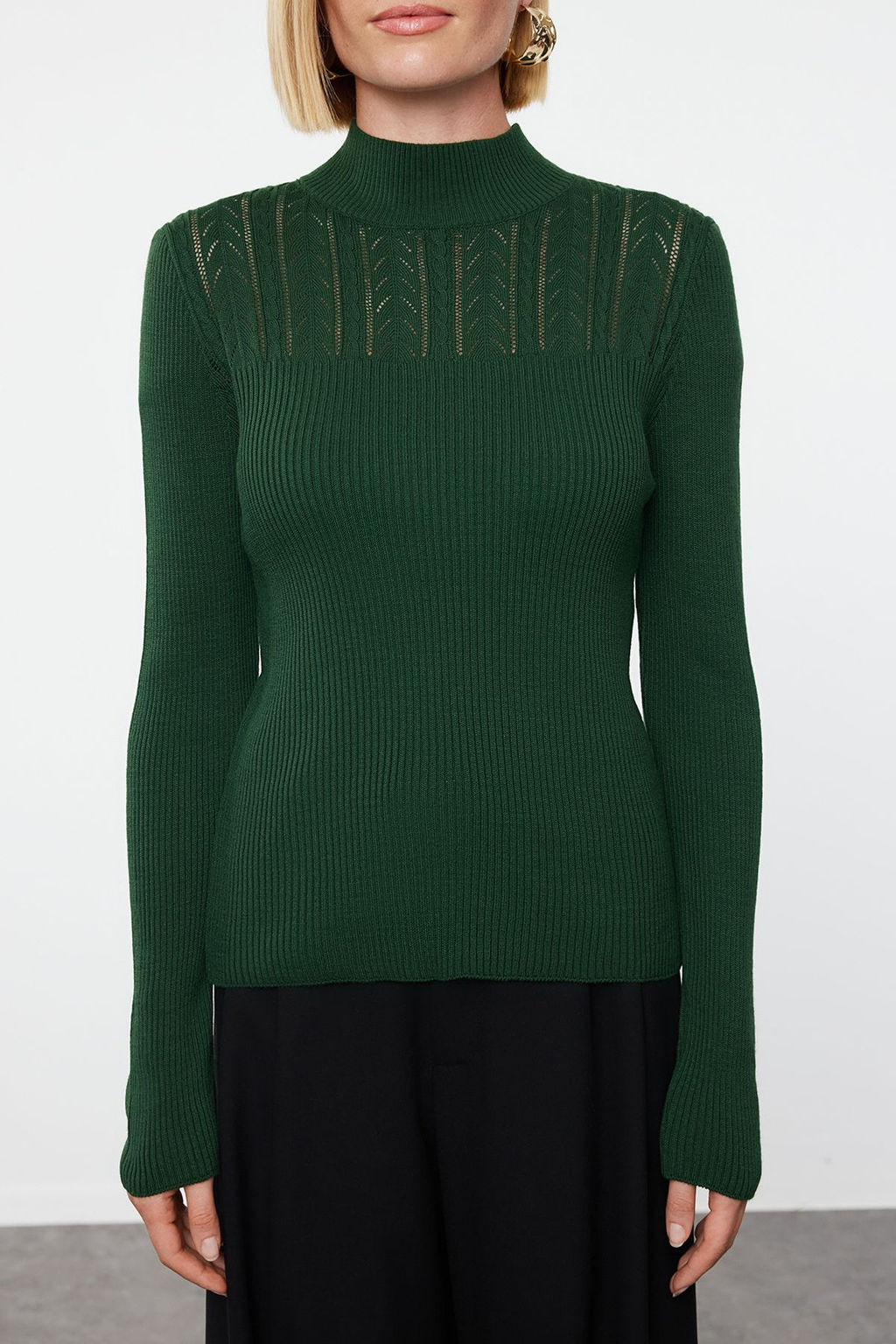 Tas Ajurlu/Delikli Triko Kazak TWOAW21KZ0934 - Trendyolmilla фото 11