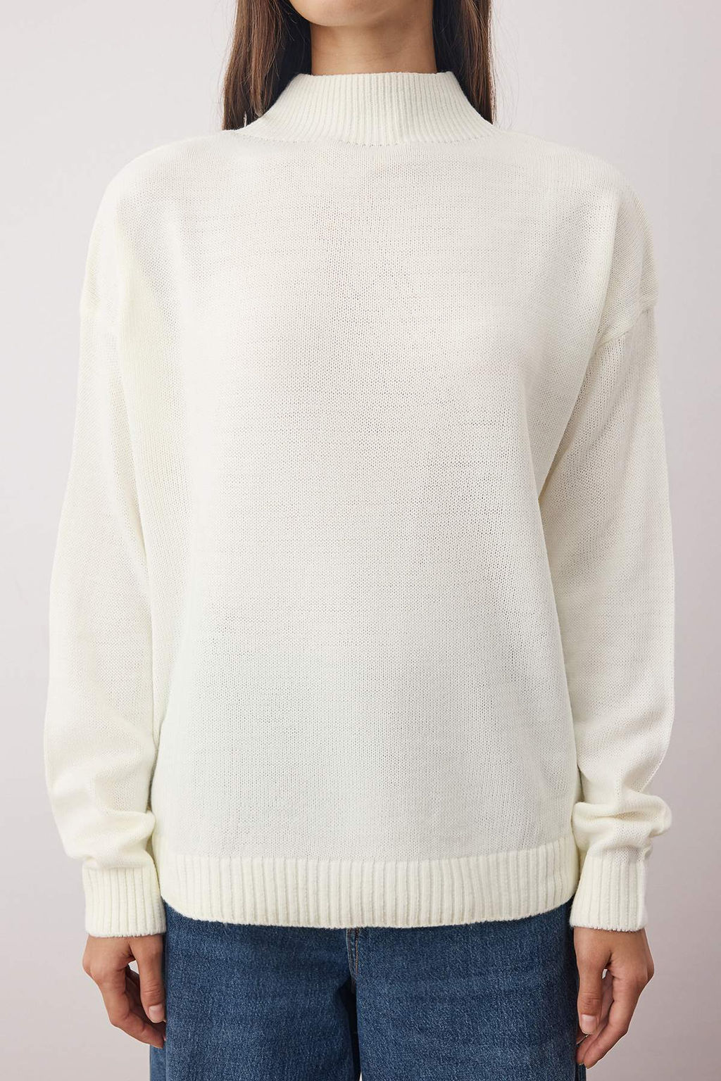 Siyah-Ekru Basic Ikili Paket Triko Kazak TWOAW26KZ00232 - Trendyolmilla фото 3