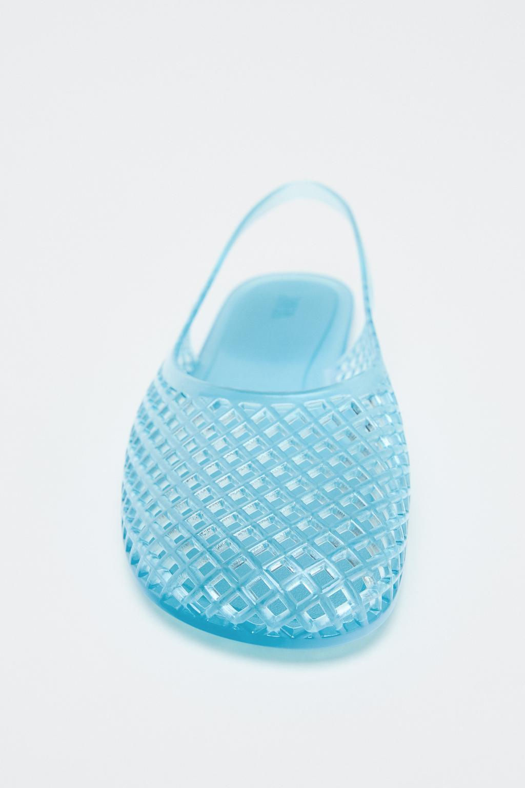 RUBBERISED-EFFECT SLINGBACK SHOES - Zara фото 4