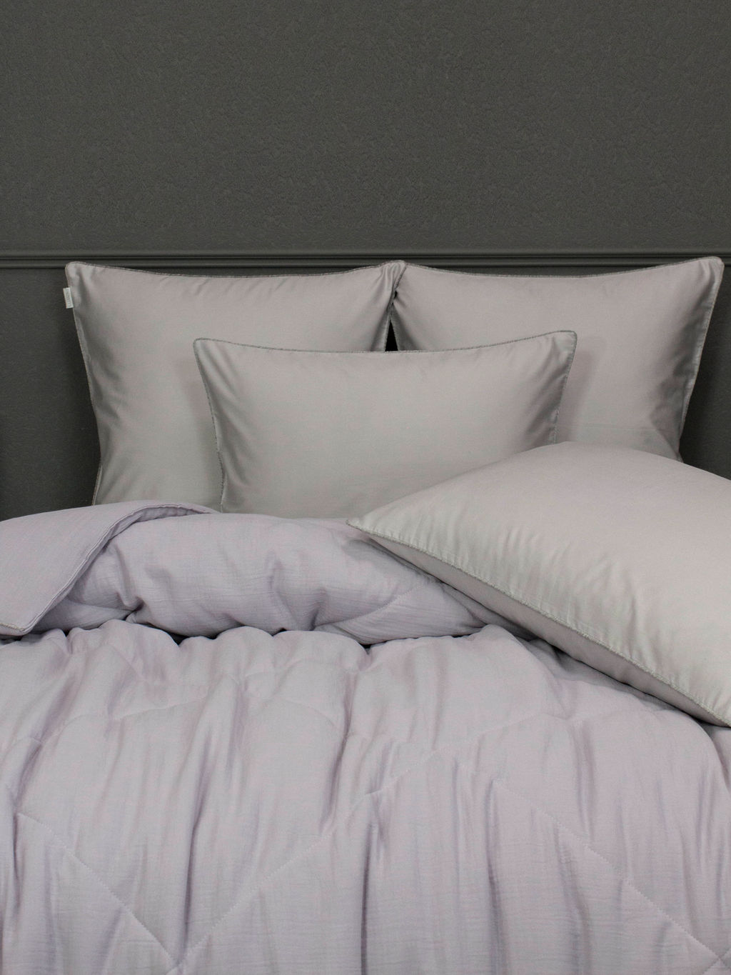 Muslin & Satin Solid color (лаванда жемчуг) комплект - Kazanov.a. фото 4