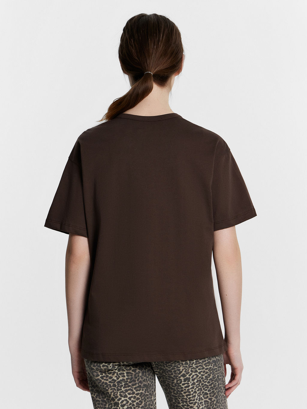 Футболка женская коричневая с принтом шоколадное мартини +печать 112934 - Mark formelle фото 4