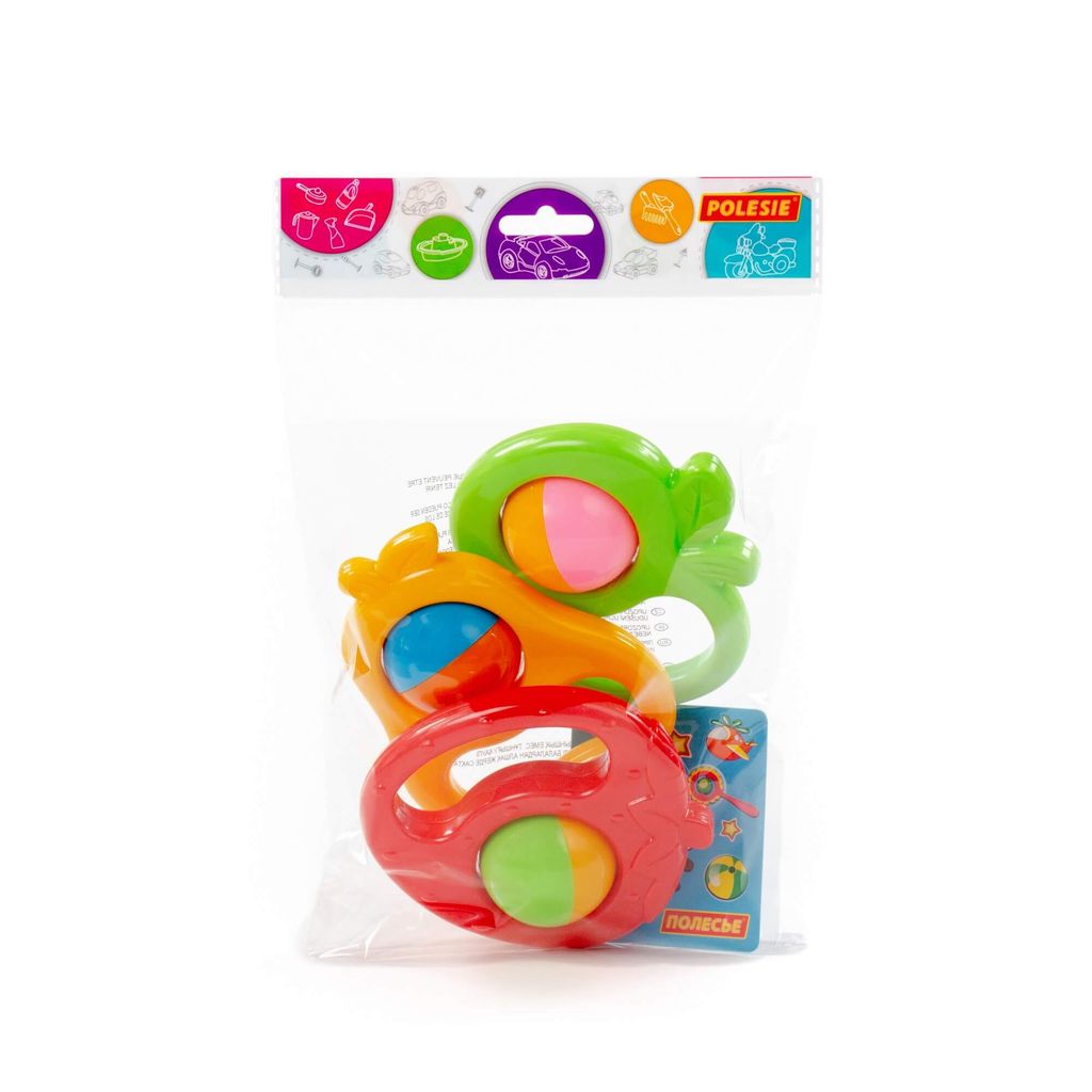 Набор погремушек Фрукты (3 шт) - Полесье фото 4