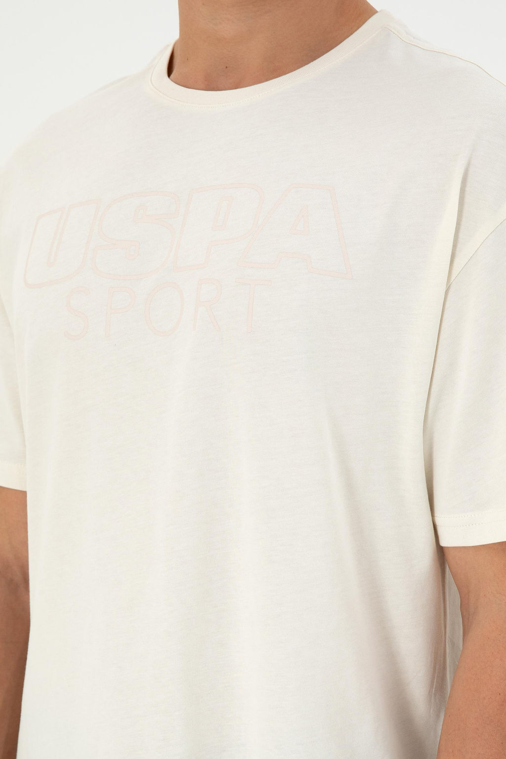 Мужская кремовая футболка - U.s. polo assn фото 7