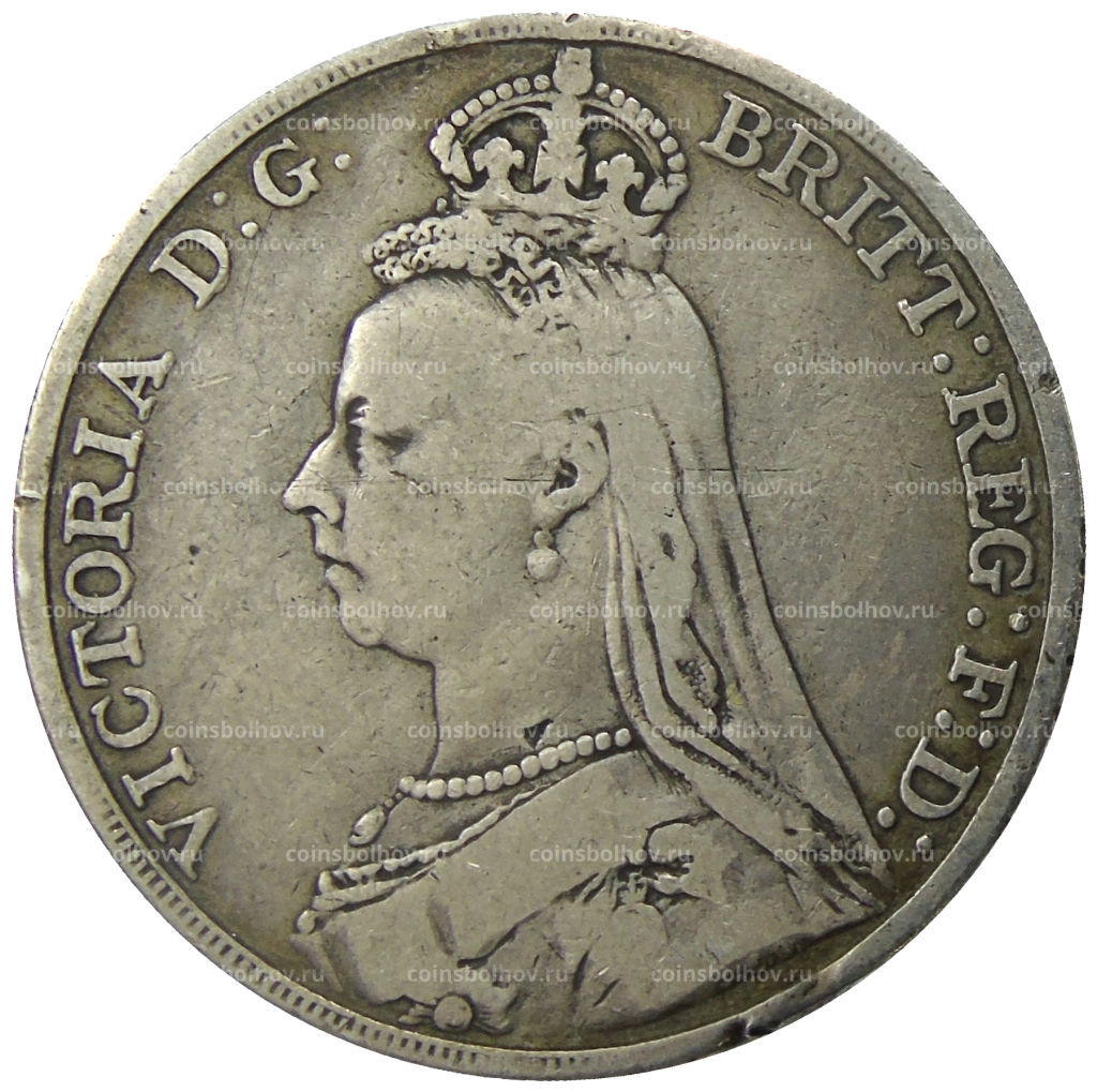 Монета 1 крона 1888 года Великобритания