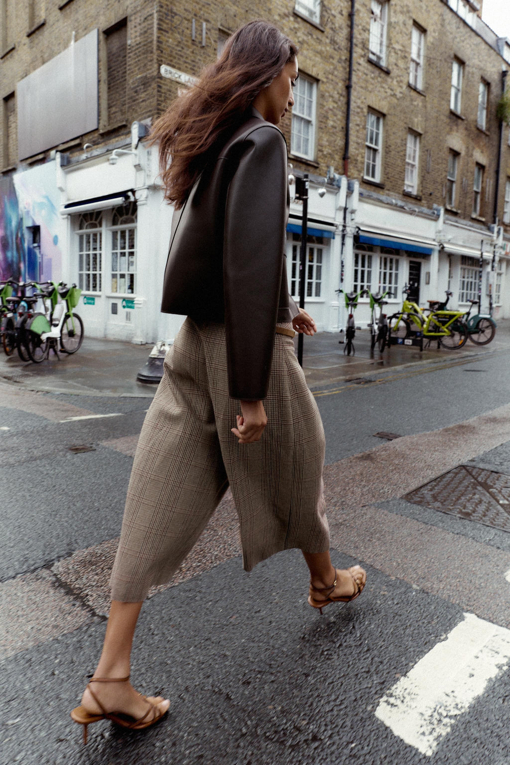 HOUNDSTOOTH LONG BERMUDA SHORTS WITH BELT