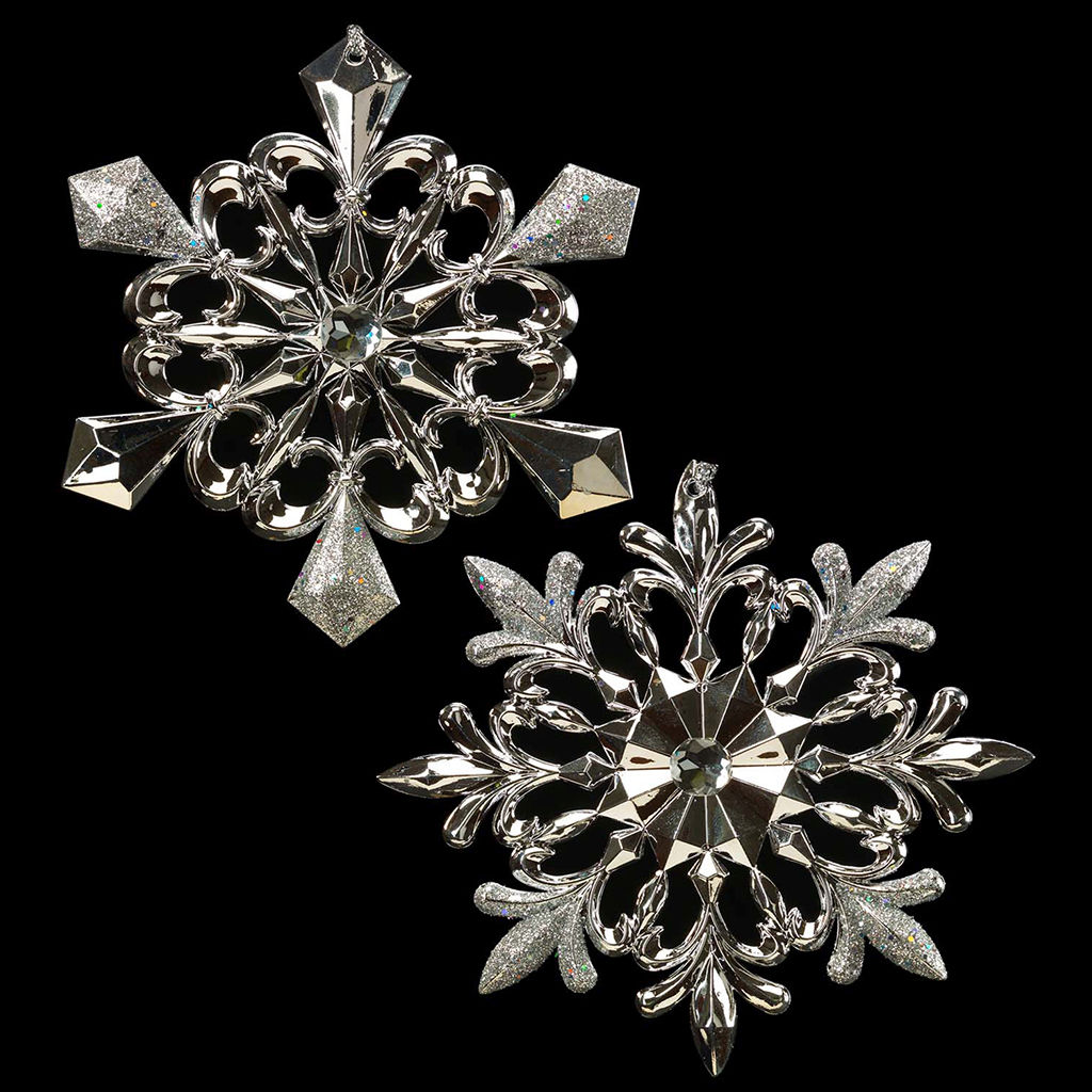 Цена за 1 шт. Украшение ErichKrause Снежинка кристальная 13см