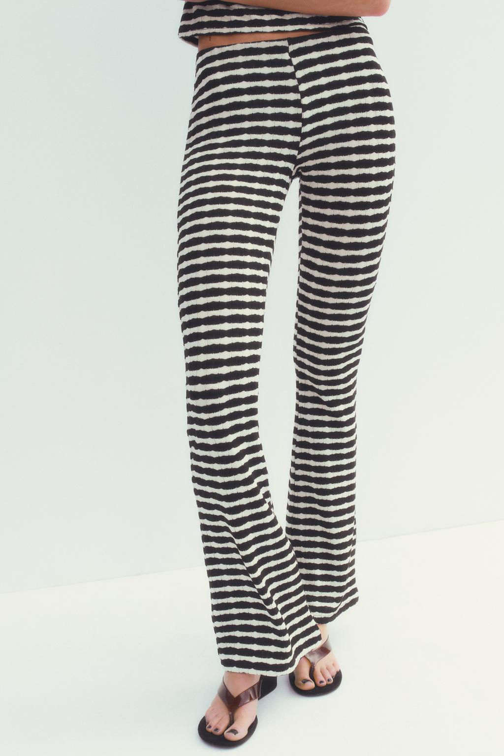 JACQUARD FLARE TROUSERS - Zara фото 9