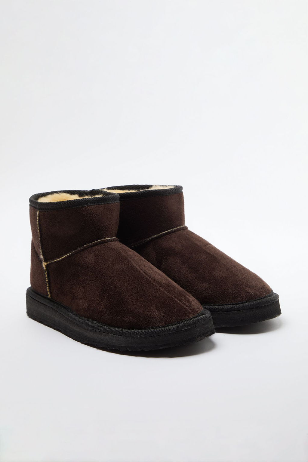 Trendyol Shoes Taba Ici Kurklu Yuvarlak Burun Duz Flatform Topuklu Kad?n Bot TAKAW25BO00029 - Trendyolmilla фото 12