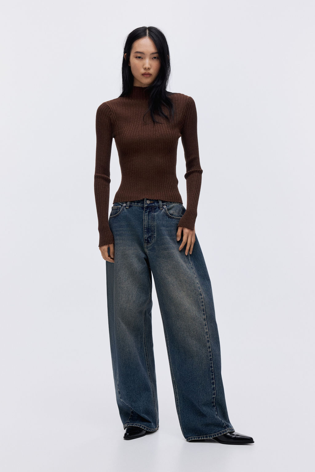 Top brillante con cuello perkins - H&m фото 4