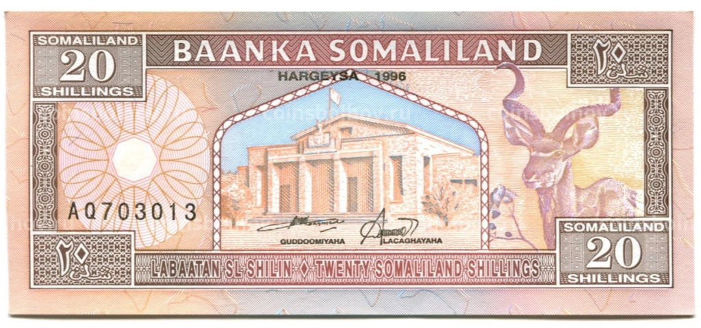 20 шиллингов 1996 года Сомалиленд