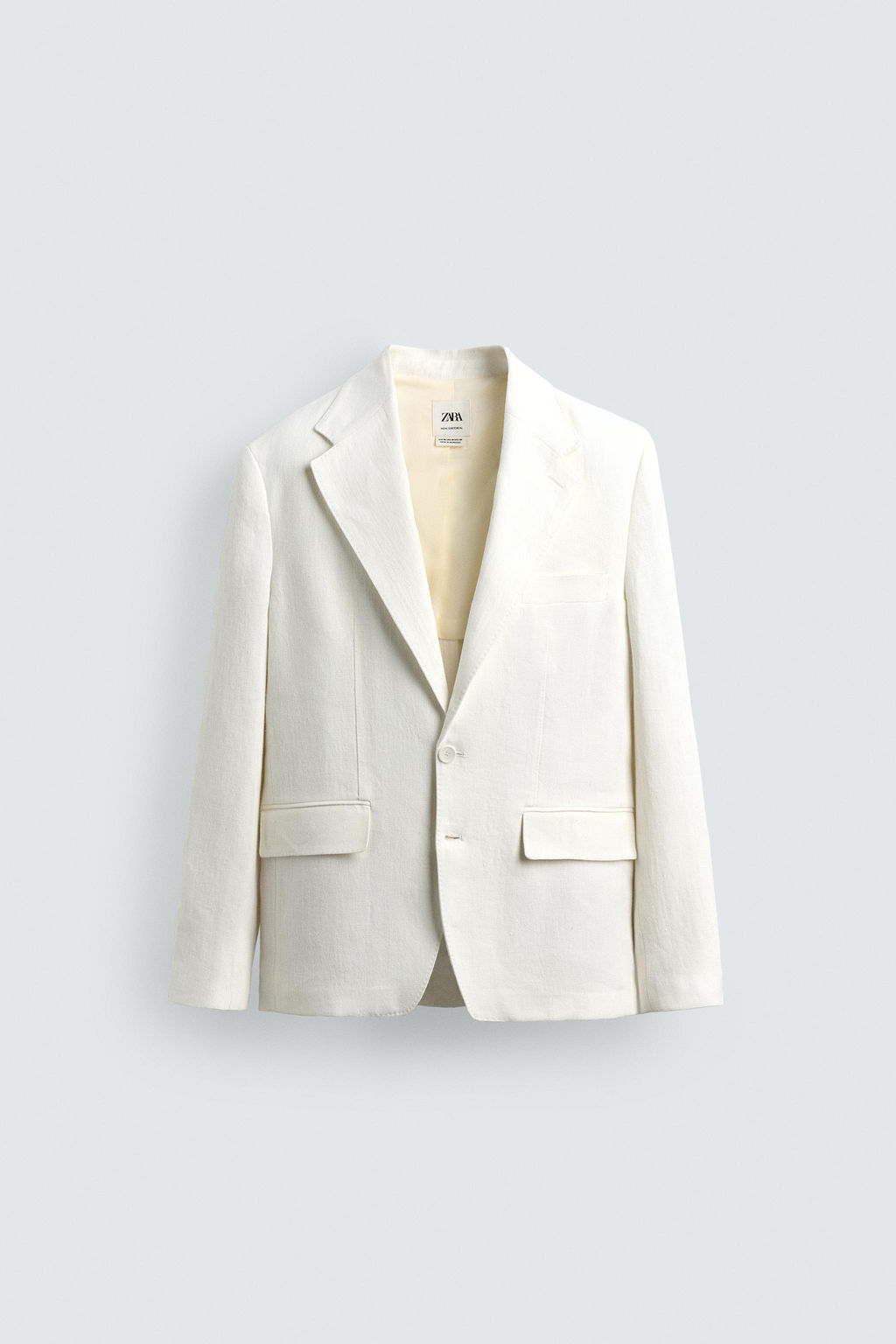 BLAZER RELAXED FIT TRAJE 100% LINO / Blanco