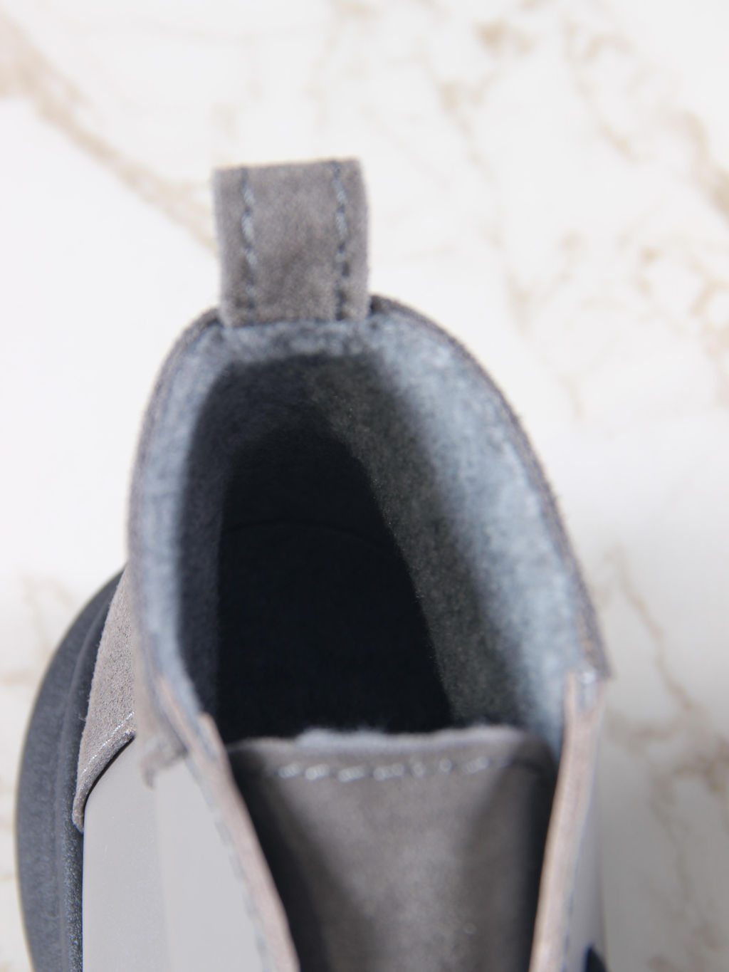 Ботинки 305.927bl.Серый замок замша+серый игуана/мех