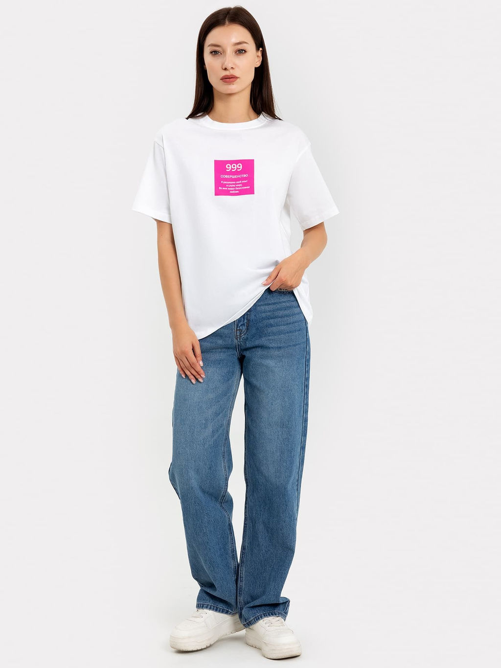 Футболка женская белая с тематическим рисунком белый +печать3 112678 - Mark formelle фото 2