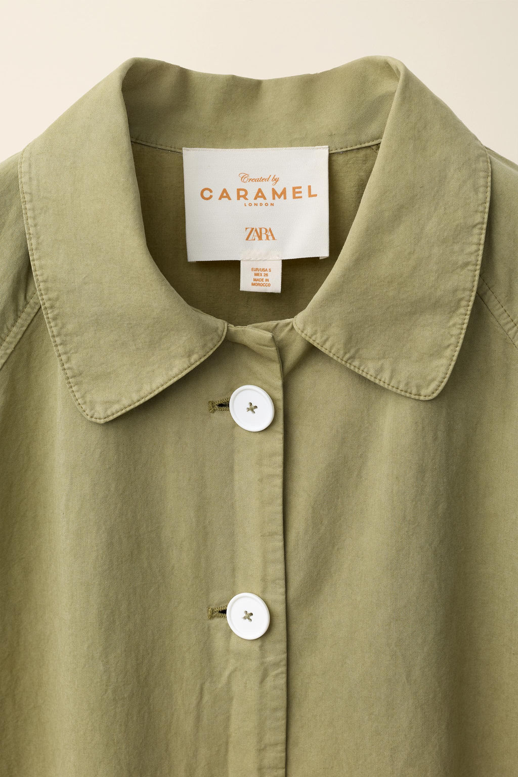 TRENCH CREATED BY CARAMEL LONDON X ZARA / Khaki фото 6