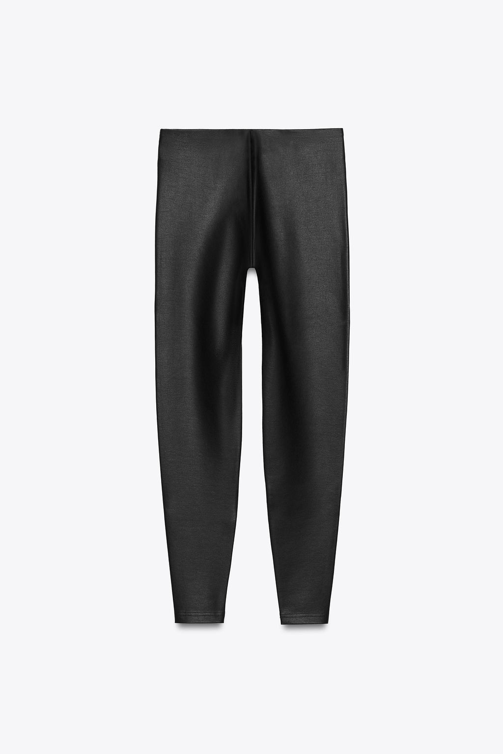 MID-WAIST FAUX LEATHER LEGGINGS - Zara фото 7