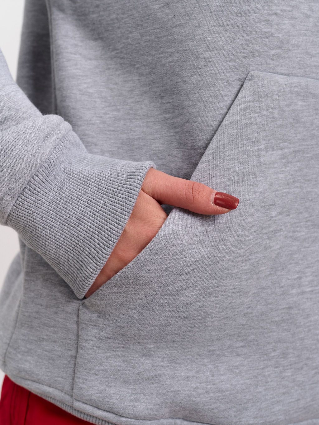 Толстовка женская с капюшоном "Вasic" меланж