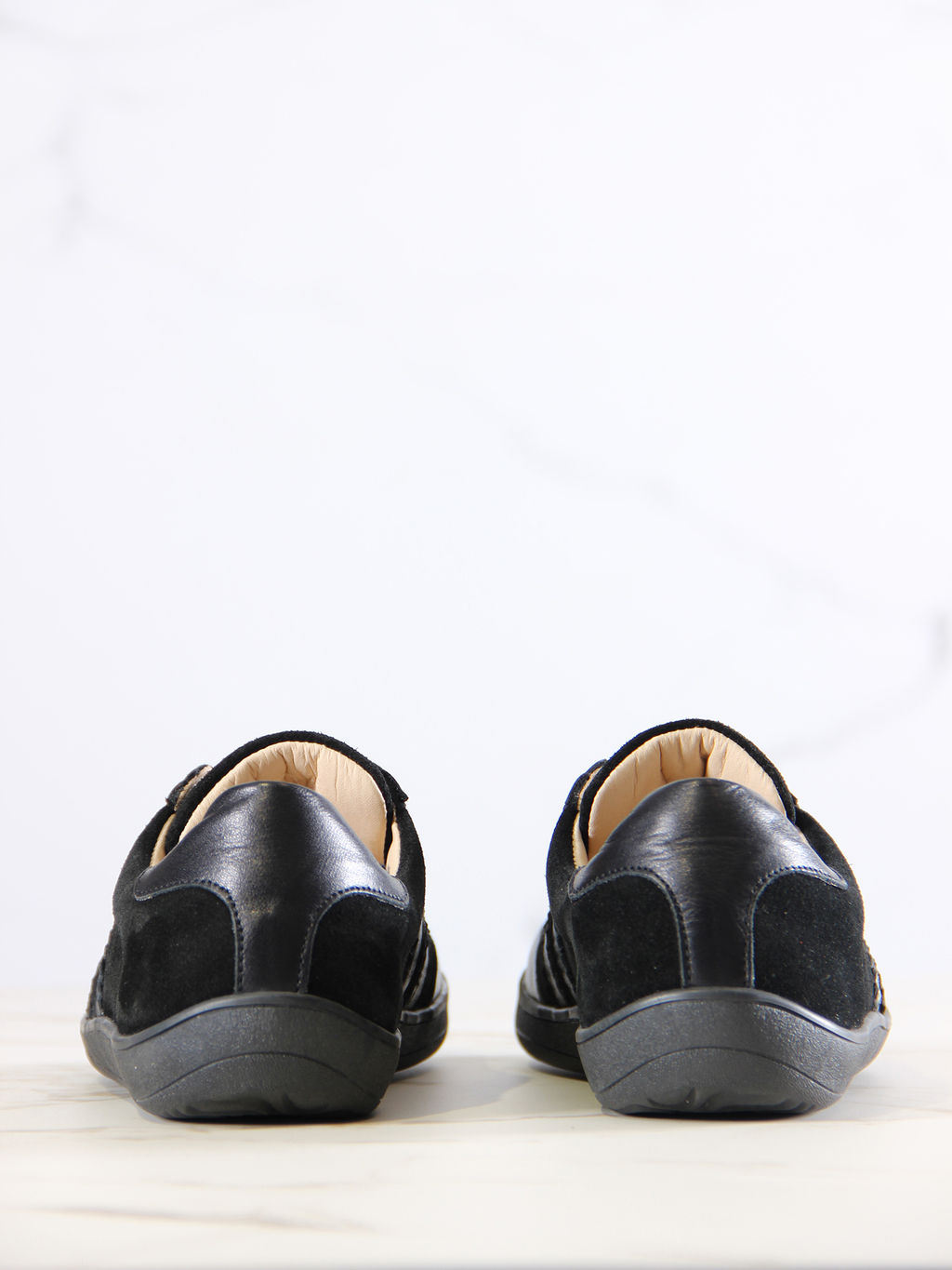 Босоногие кеды 184.natabl.Черная замша+черный стар