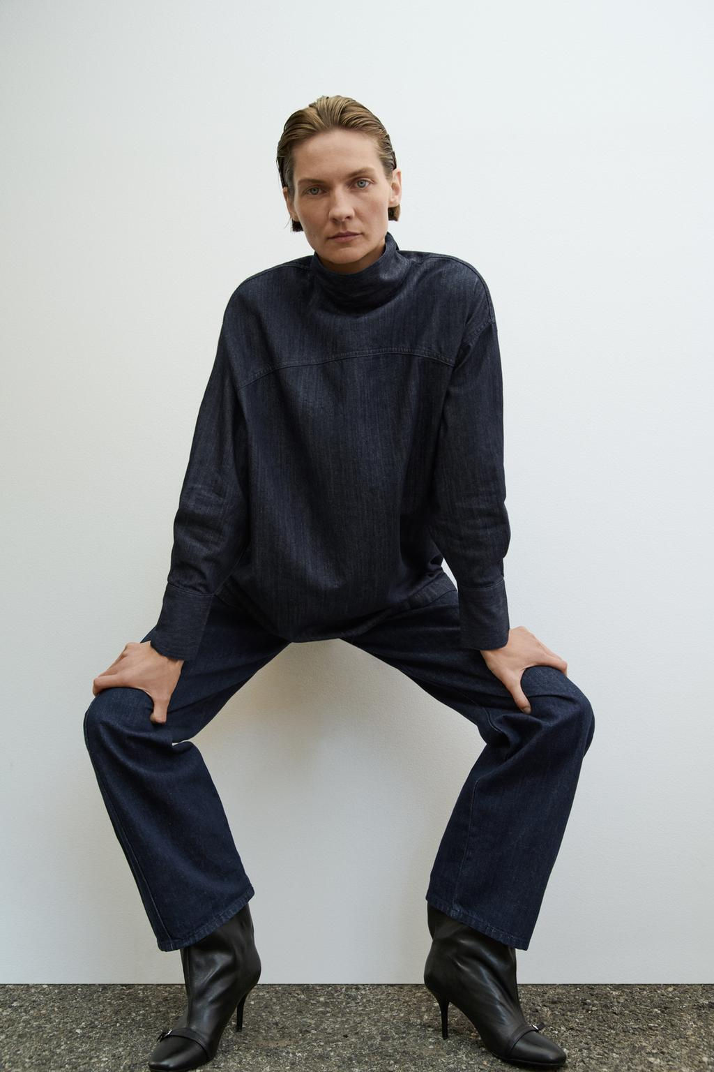 ZW COLLECTION SHIRT WITH TIE AND BUTTONS - Zara фото 2