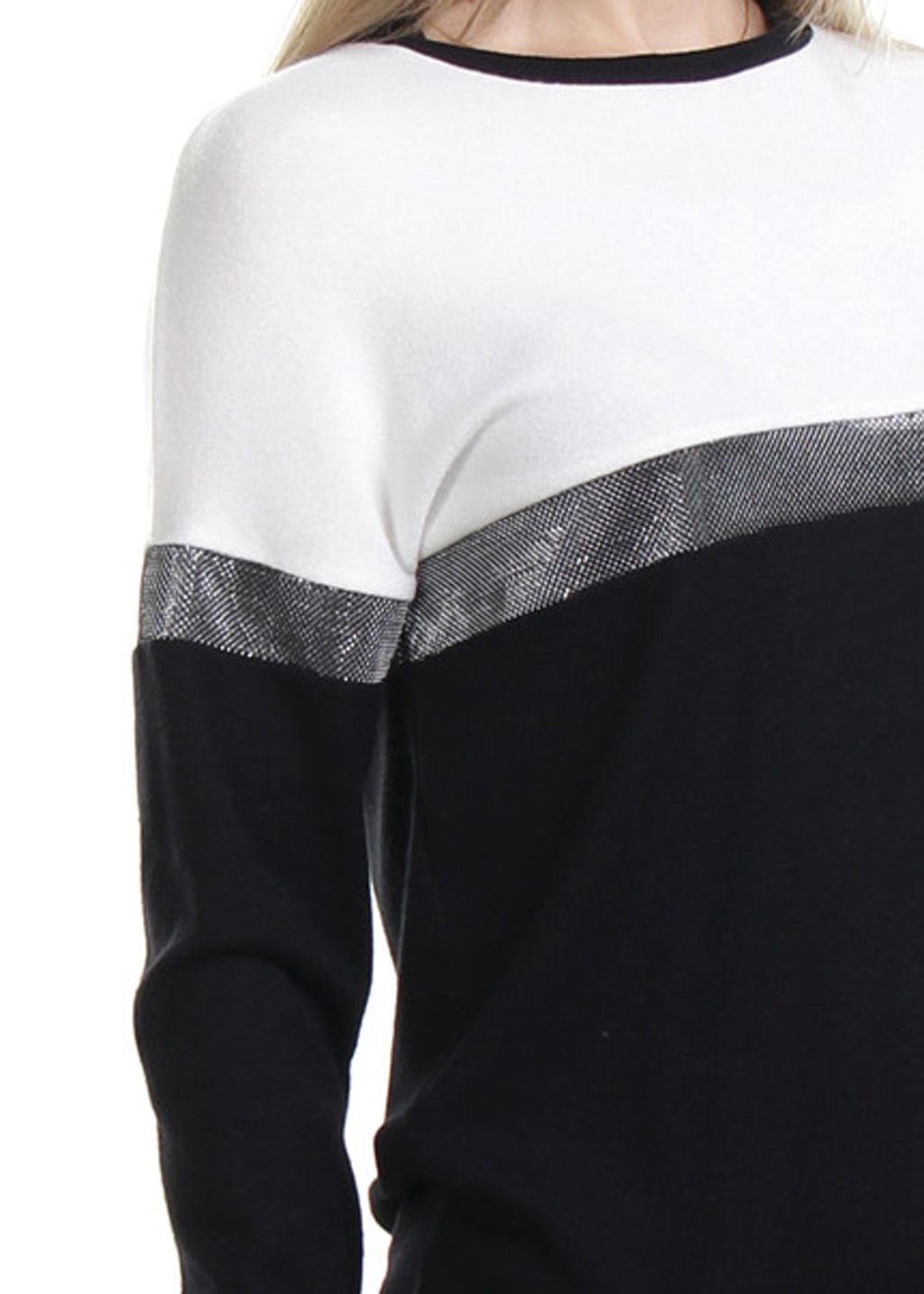 ДЖЕМПЕР ДЖ533 ЧЕРНО-БЕЛЫЙ - Assana фото 5