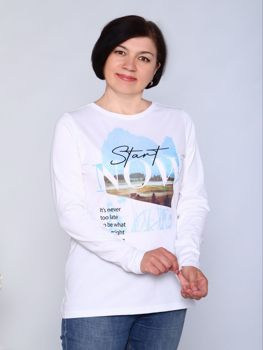 Б0743 Футболка женская дл