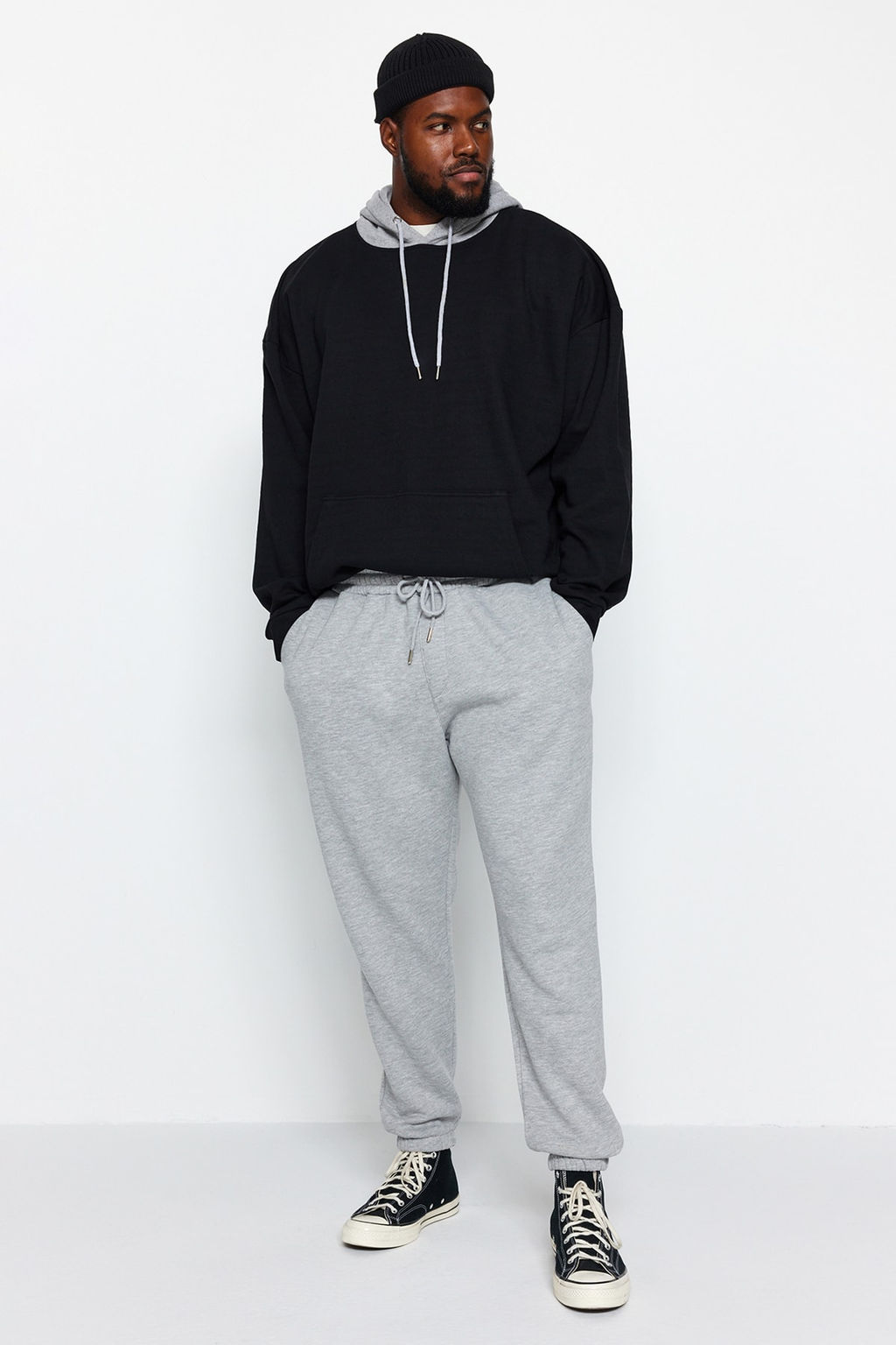 TRENDYOL MAN Siyah Buyuk Beden Regular/Normal Kesim Lastik Paca Jogger Polarl? Esofman Alt? TMNAW24AJ00002 - Trendyolmilla фото 16