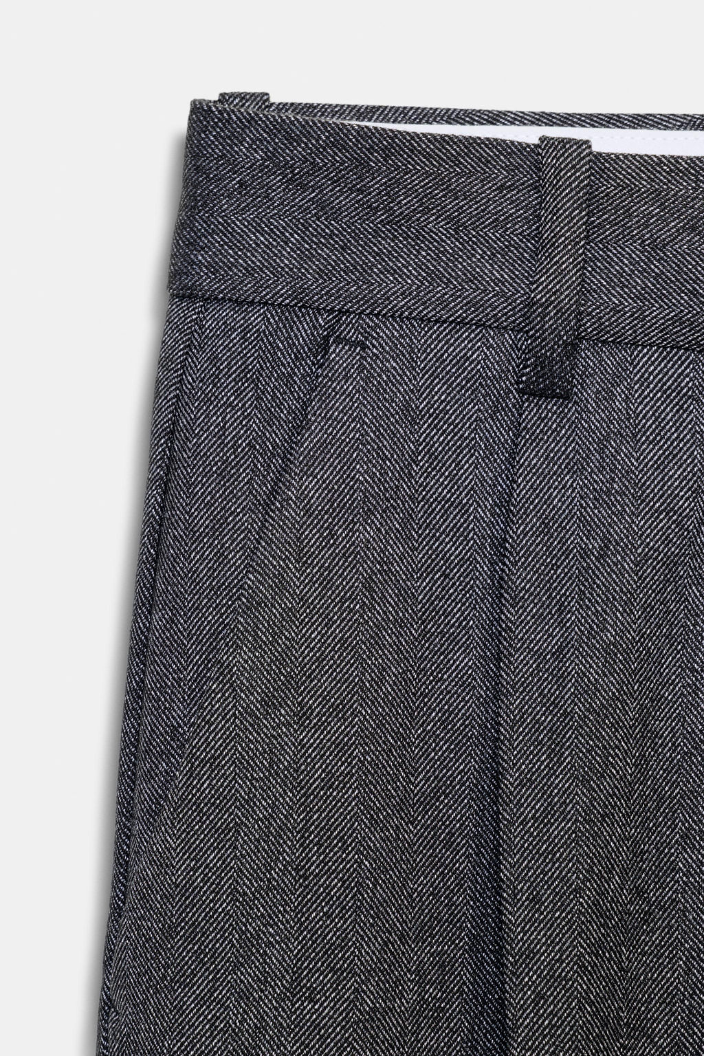 HERRINGBONE STRAIGHT-LEG TROUSERS - Zara фото 16