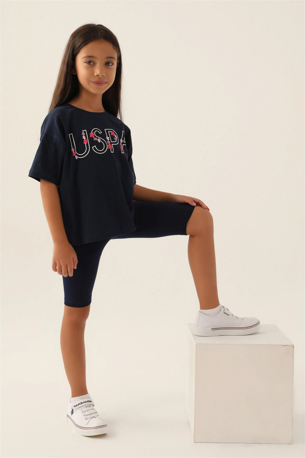 Кремовый пижамный комплект для девочки - U.s. polo assn фото 2